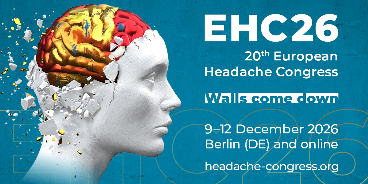 EHC26, 20. European Headache Congress, 9. bis 12. Dezember 2026 in Berlin und online